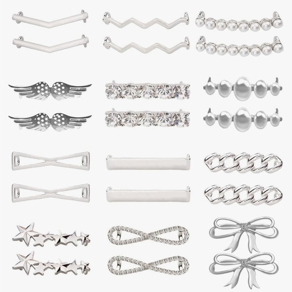 24 PCS Silver Color Shoelace Charms - Picture 1 of 1